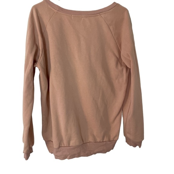 MOLLY bracken bedazzled crew neck sweater pink XL - Picture 3 of 6